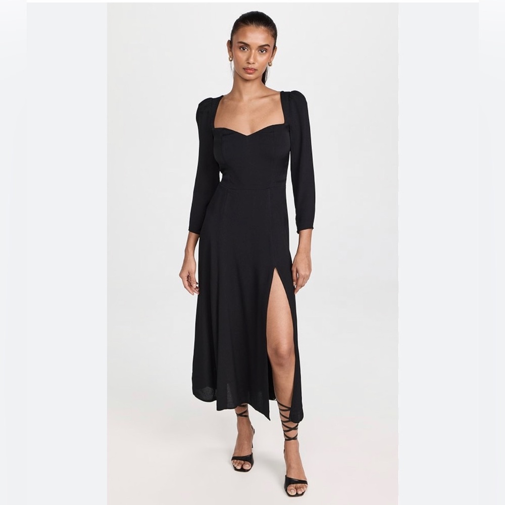 Reformation Mara Dress Black NEW - Picture 2 of 11
